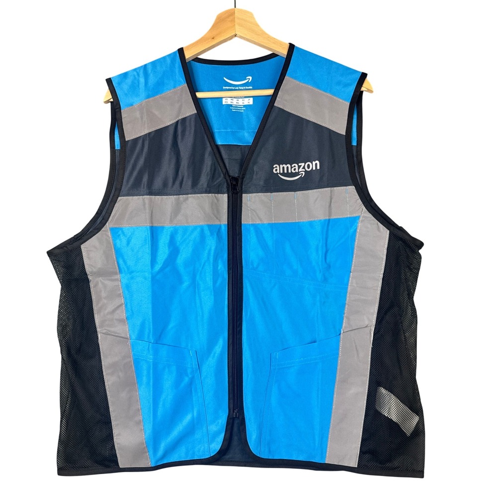Amazon Luly Yang High Visibility Reflective Safety Vest Z4FL23UVE02 Blue M/L